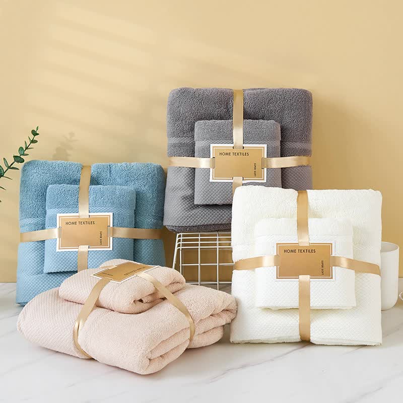 Grey Soft and Absorbent Towel Set -Wrap Towel and Bath Towel Set for Ultimate Comfort Bath towel 140*70cm, face towel 75*35cm